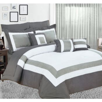 10 piece comforter and sheets set queen charcoal