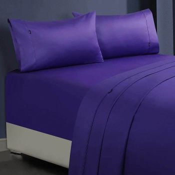 1000tc egyptian cotton sheet set 1 single violet