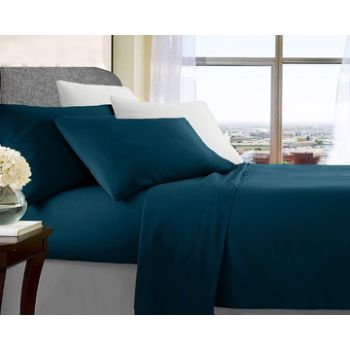 ultra soft microfibre sheet set king sailor blue