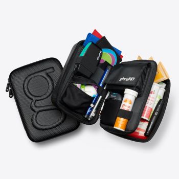 Glucology Diabetes Travel Cases | Textured Black, Plus