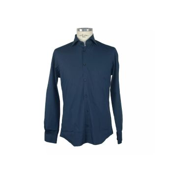 Luxury Designer Cotton Long Sleeve Shirt 40 IT Men