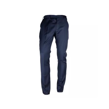 Button and Zip Closure Milano Wool Blend Trousers 46 IT Men