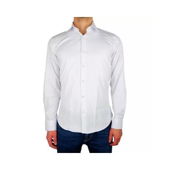 Milano Solid Color Satin Shirt 40 IT Men