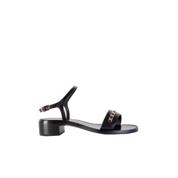 Authentic Salvatore Ferragamo Tremiti Black Leather Sandals 35.5 EU Women