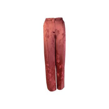 Bordeaux Palazzo Trousers with Front Covered Closure 40 IT Women