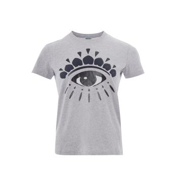 Authentic Kenzo Eye Print T-Shirt in Grey S Women