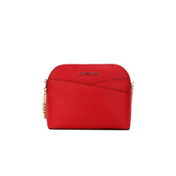 Michael Kors Women's Jet Set Bright Red Medium X Dome PVC Crossbody Bag Purse - One Size