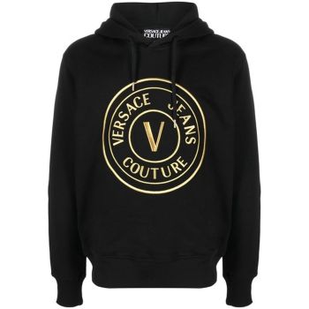 Authentic Versace Jeans Hooded Sweatshirt with Logo Details M Men