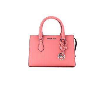 Michael Kors Women's Sheila Small Tea Rose Vegan Leather Center Zip Satchel Purse Bag - One Size