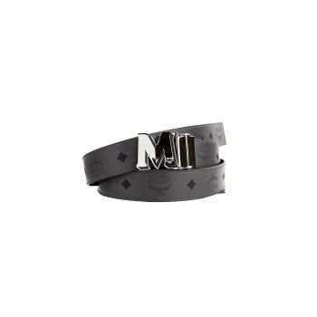 Reversible Leather Belt with M Logo Buckle One Size Men