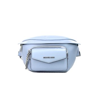 Michael Kors Women's Maisie Large Pale Blue 2-n-1 Waistpack Card Case Fanny Pack Bag - One Size