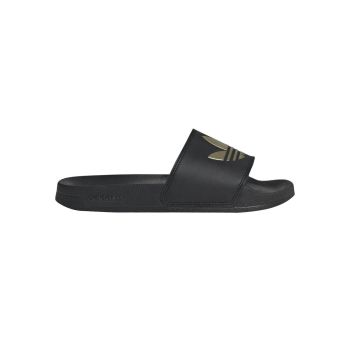 Adidas Black Casual Slides with Gold Accents in Core Black - 7 US