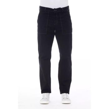 Alpha Studio Men's Blue Cotton Jeans & Pant - W56 US