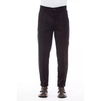 Alpha Studio Men's Brown Wool Jeans & Pant - W48 US