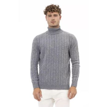 Alpha Studio Men's Gray Viscose Sweater - 50 IT