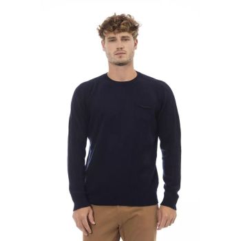 Alpha Studio Men's Blue Viscose Sweater - 46 IT