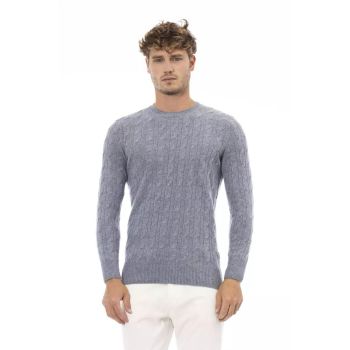 Alpha Studio Men's Light Blue Viscose Sweater - 48 IT