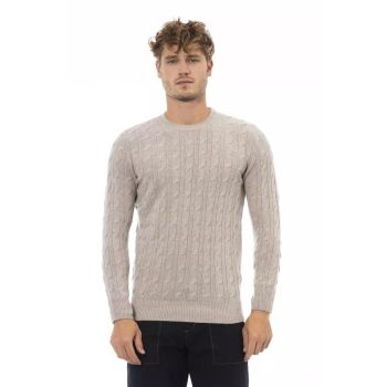 Alpha Studio Men's Beige Viscose Sweater - 46 IT