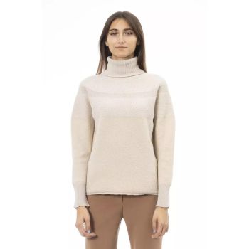 Alpha Studio Women's Beige Wool Sweater - 44 IT