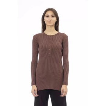 Alpha Studio Women's Brown Viscose Sweater - 42 IT