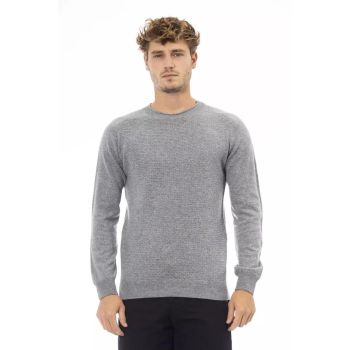 Alpha Studio Men's Gray Viscose Sweater - 48 IT