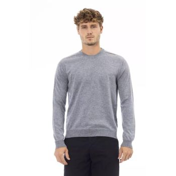 Alpha Studio Men's Light Blue Viscose Sweater - 50 IT