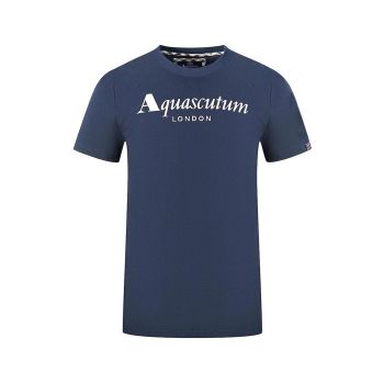 Aquascutum Men's Blue Cotton T-Shirt - M