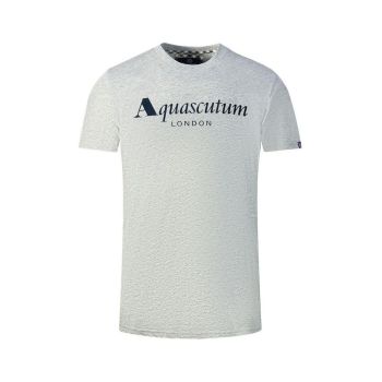 Aquascutum Men's Gray Cotton T-Shirt - L