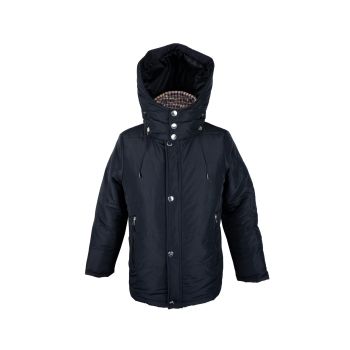 Black Aquascutum Jacket with Removable Hood and Tartan Lining 48 IT Men