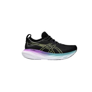 ASICS Cushioned Breathable Running Shoes with Reflective Detailing in Black - 10 US