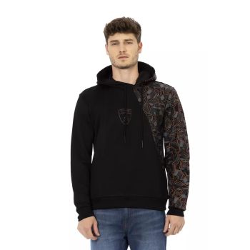 Hooded Sweatshirt with Shield Logo Print L Men