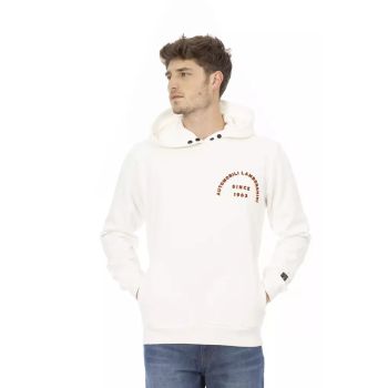 Hoodie with Pockets and Front Print L Men