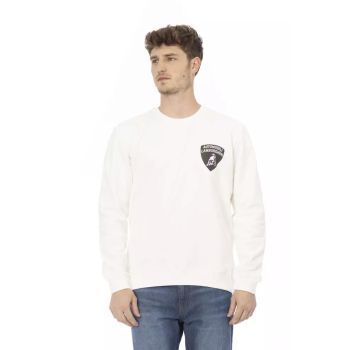 Logo Print Crewneck Sweatshirt with Ribbed Cuffs M Men