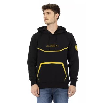 Embossed Logo Hooded Sweatshirt with Printed Sleeve Shield XL Men