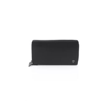 Leather Wallet with Handle and Front Logo One Size Men