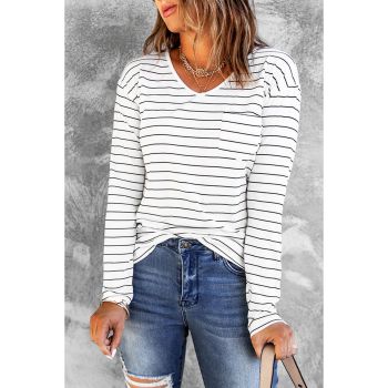 Azura Exchange V Neck Long Sleeve Top - M