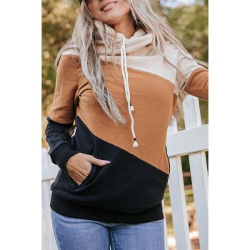 Azura Exchange Cozy Colorblock Hoodie with Side Pockets - L