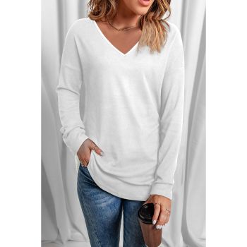 Azura Exchange V Neck Long Sleeve Knit Top - 2XL