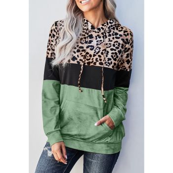 Azura Exchange Leopard Colorblock Hoodie - 2XL