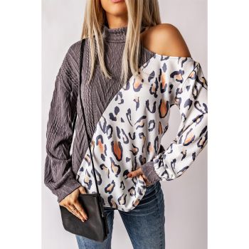 Azura Exchange Cold Shoulder Turtleneck Top - L