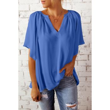 Azura Exchange Pleated Loose Blouse - S