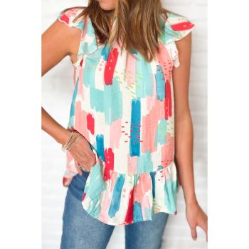 Azura Exchange Ruffled Mock Neck Top - 2XL