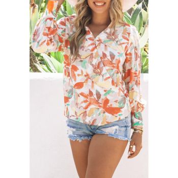 Azura Exchange Wrap Long Sleeve Blouse - 2XL