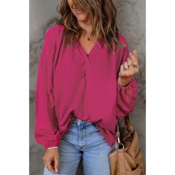 Azura Exchange Split V Neck Dolman Top - L