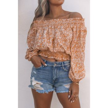 Azura Exchange Ruffled Floral Off Shoulder Top. - 2XL