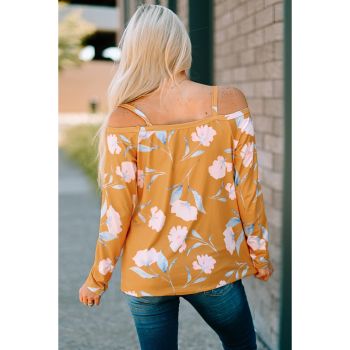 Azura Exchange Floral Long Sleeve Top - 2XL