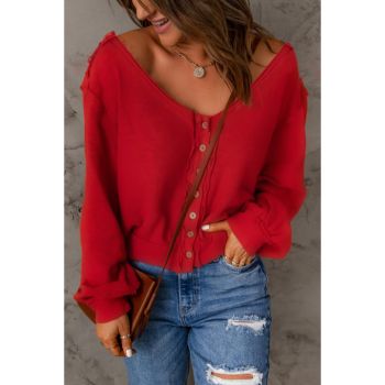 Azura Exchange Distressed Knit Patched Top - 2XL