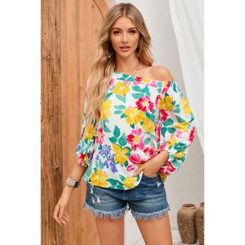 Azura Exchange Floral Off Shoulder Top - L