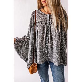 Azura Exchange Kimono Sleeve Ruched Blouse - 2XL