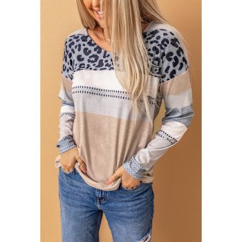 Azura Exchange Leopard Print V-Neck Top - 2XL